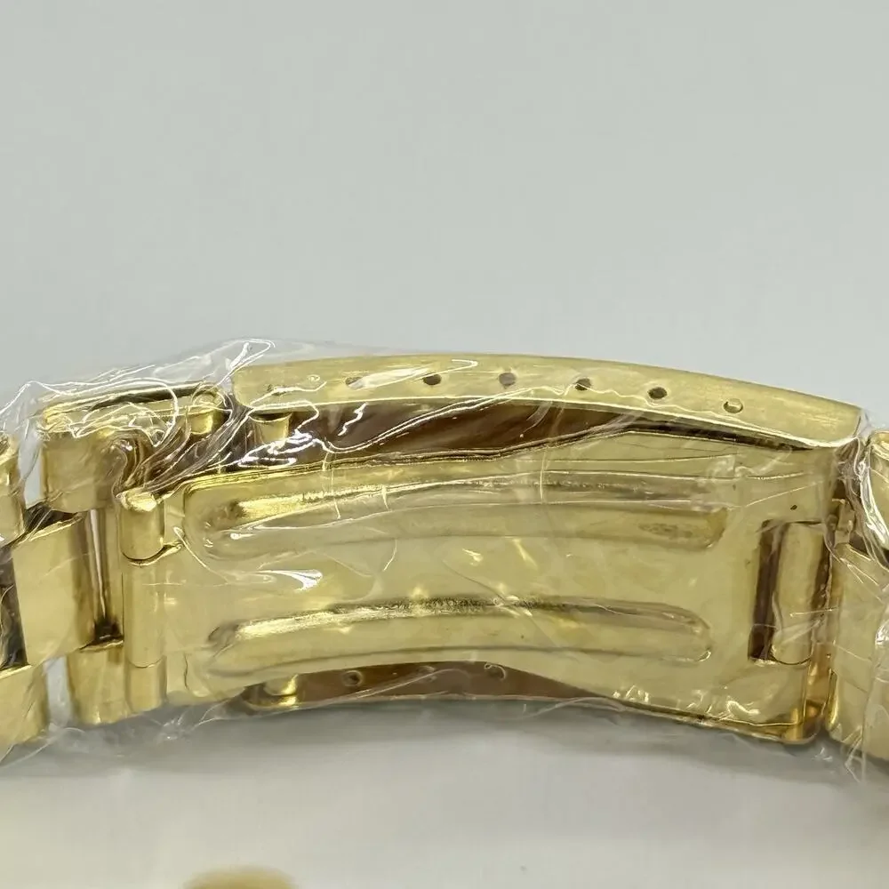 DEYROS Men's Gold Tone Watch Jesus Christ Religious Christian Quartz Wristwatch